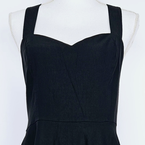 Unique & Classic Women's Black Retro Corset Bustier Swing Dress size L - Picture 9 of 16